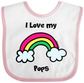 Rainbow Love Baby Bib & Burp Cloth Set