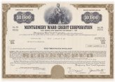 Montgomery Ward Credit Corporation Investment Certificate