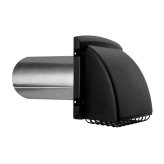 Guarded Flow Black Vent Hood for Dryers