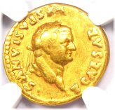Golden Titus Aureus 79-81 AD - NGC Choice Fine