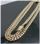 Golden Miami Link Necklace with Box Lock