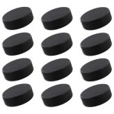 Black Ice Hockey Discs - 12 Pack of Durable Rubber Pucks (6oz) by Swing Sports