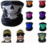 Skull Shield Scarf: Washable Biker-Friendly UV Protection for Face and Neck