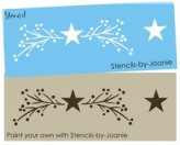 Rustic Branch Border Stencil