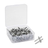 Aluminum Large Flange Blind Rivet Set - 80 Pieces