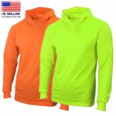 Hi-Vis Long Sleeve Work Tee with Hood