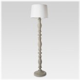 Gray Turned Wood Floor Lamp by Threshold