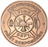 Firefighter Tribute Copper Round