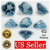 Ocean Mist Heart CZ Gemstone