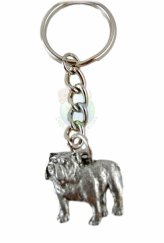 Pewter Bulldog Keychain