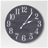 Farmhouse Black Wooden Timepiece