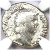 Nero AR Denarius Silver Coin - 54-68 AD - Certified NGC VG