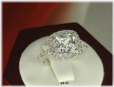 Cushion Cut CZ Vintage Ring Set