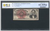 Lincoln 50 Cent Fractional Currency - PCGS AU-53-PPQ