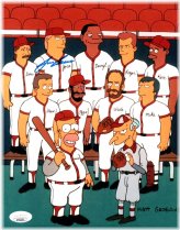 Jose Canseco Autographed 8X10 Photo with The Simpsons Team