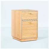 Natural Wood Grain 2-Drawer Cabinet