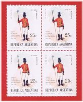 Argentinean Soldier Block Stamp