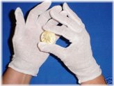 White Cotton Inspection Gloves for Coins and Jewelry