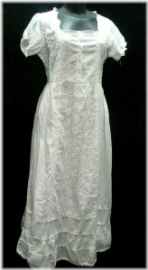 Cotton Lined Bohemian Chemise Dress in Edwardian and Victorian Style