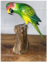 Tropical Driftwood Parrot Sculpture