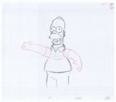 Homer Simpson Animation Pencil Sketch - A7 Series