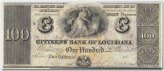 Louisiana Citizens Bank $100 Obsolete Currency Note