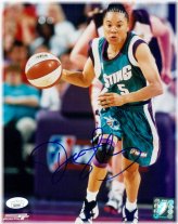 Dawn Staley Autographed Charlotte Sting Photo with JSA Certification