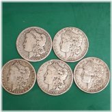 Vintage American Silver Collection - Set of 5 Pre-1921 Morgan Dollars