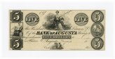 Augusta Banknote - 1800's $5 Note