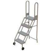 SwiftStep Tilt and Roll Ladder - 4 Steps, 450 lb Capacity