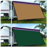 ShadePro RV Awning Cover - 10x16ft Sun and Privacy Protection in Coffee/Dark Green