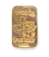 TGR TEXAS 1/100 Troy oz Gold Bar