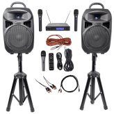 Rockville Wireless Dual Microphone Karaoke System with Device Compatibility