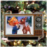 Vintage Reindeer TV Ornament