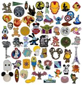 Magical Mashup: 40 Assorted Authentic Disney Pins for Trading and Collecting