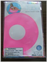 Neon Frost Pink Inflatable Pool Tube Ring