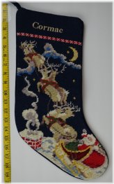 Festive Needlepoint Monogrammed Stocking
