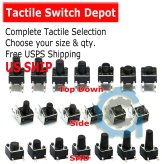 Micro Tactile Push Buttons Assortment - 30+ SMD Vertical Momentary Switches