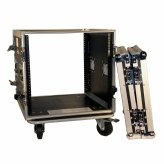 Rolling Equipment Rack Case with 10U Space and ATA Protection