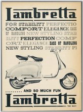 Retro Ride: Vintage Lambretta Scooter Print Ad