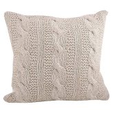 Vanilla Cable Knit Throw Pillow