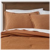 Caramel Waffle Weave Comforter Set