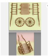 Rustic Farm Cart Miniature Set