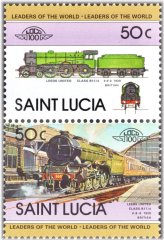 Vintage Train Stamp Set - Leeds United Class B 17/4 4-6-0 Edition