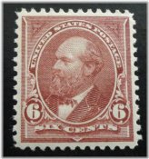 Garfield Gem 1895 Claret Brown Stamp