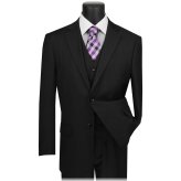 Black Pinstripe Classic Fit Suit