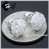 Silver Spark Round Stud Earring