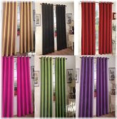 Blackout Silk Grommet Curtains - Set of 2