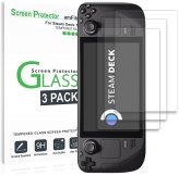 Steam Deck Tempered Glass Screen Protectors by amFilm (3-Pack)