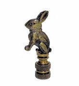 Antique Brass Rabbit Finial #23